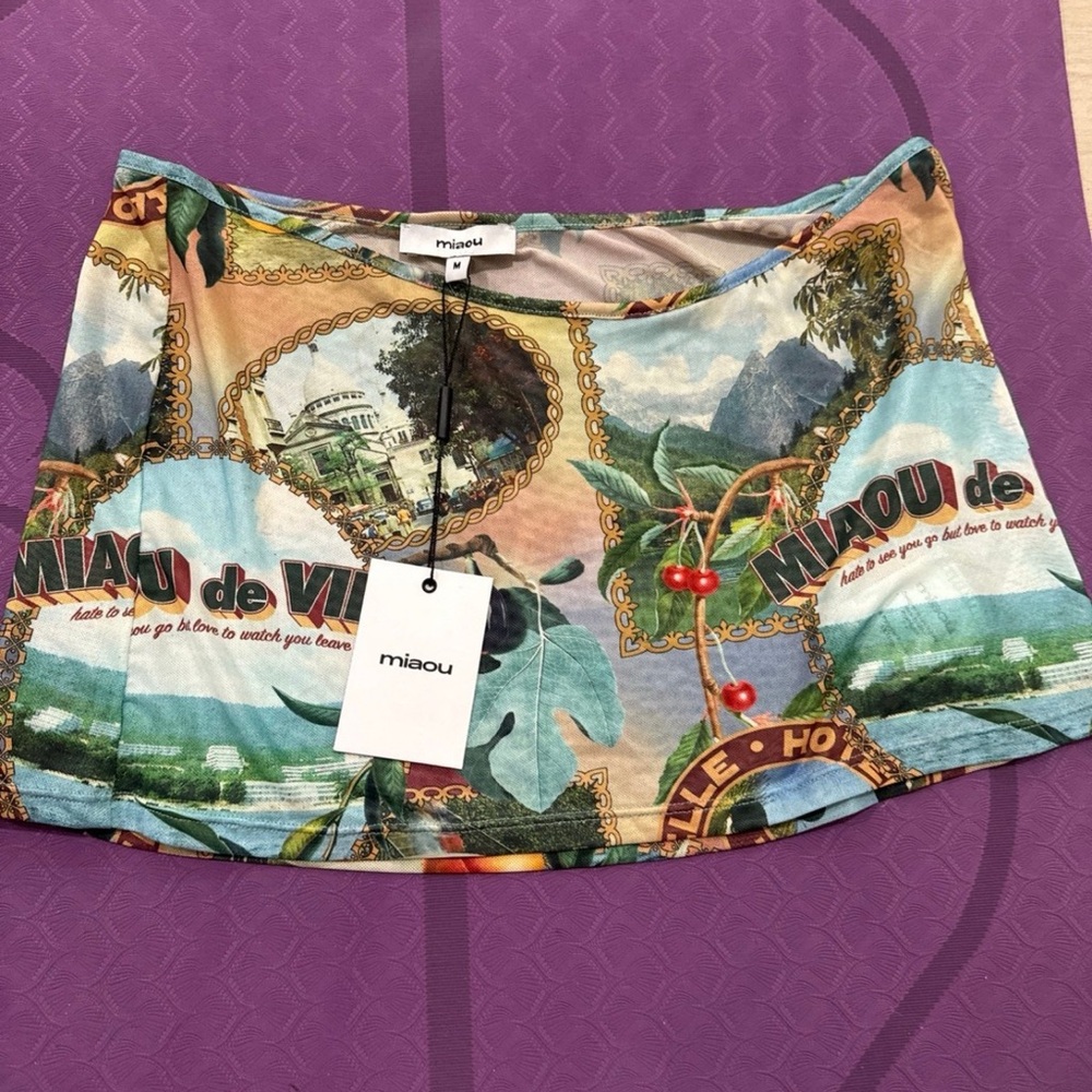 Miaou Blue Elektra Miniskirt